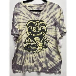 Cobra Kai T Shirt 3X Tie Dye Cream Purple XXXL Fifth Sun Brand New With Tag